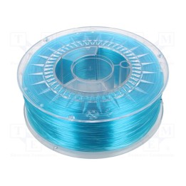 Filamento: PET-G Ø: 1,75mm azul,transparente 220÷250°C 1kg