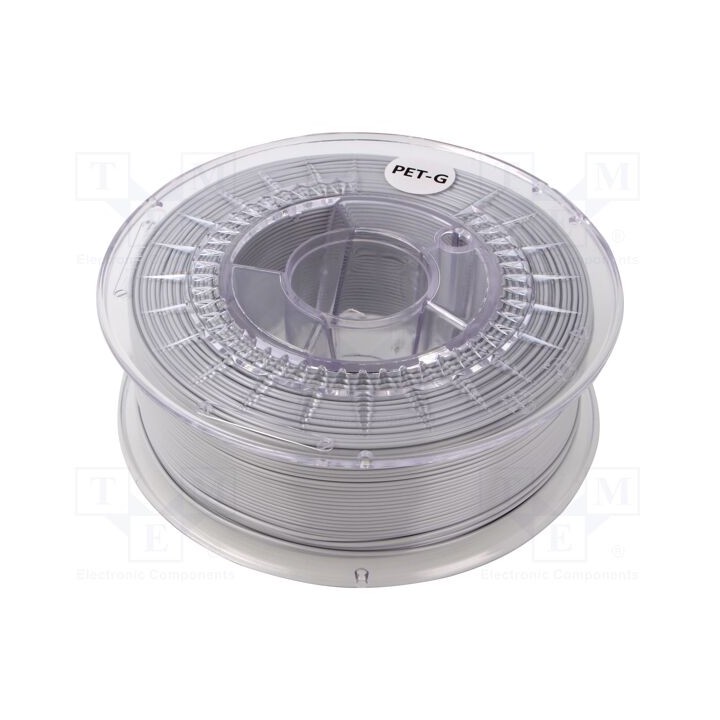 Filamento: PET-G Ø: 1,75mm cinzento claro 220÷250°C 1kg