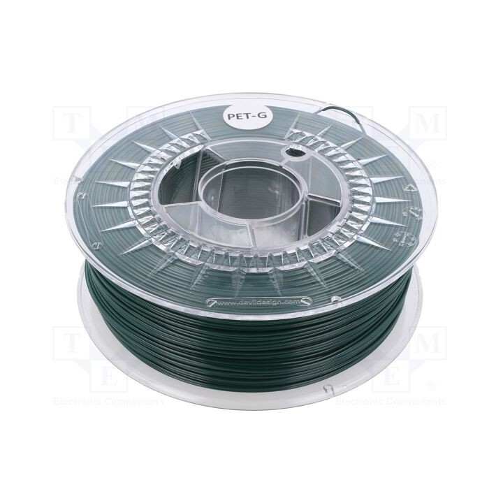 Filamento: PET-G Ø: 1,75mm race green 220÷250°C 1kg