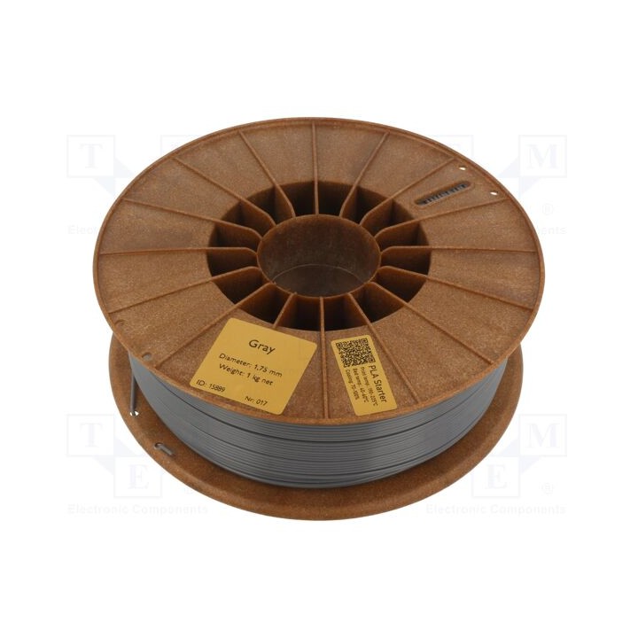 Filamento: PLA 1,75mm cinzenta 190÷225°C 1kg