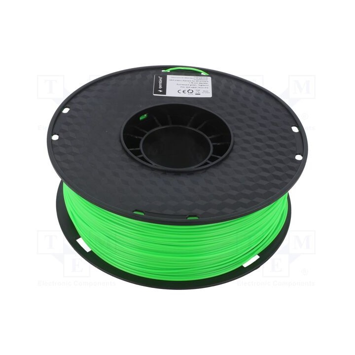 Filament: ABS 1.75mm bright green 225÷245°C 1kg