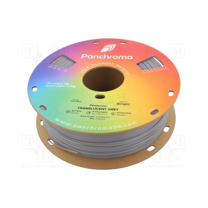 Filamento: PLA 1,75mm translucent grey 190÷230°C 1kg