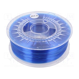 Filamento: PET-G Ø: 1,75mm azul,meio transparente 220÷250°C