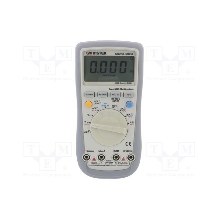 Multímetro digital RS232 LCD (5999) Barógrafo: 61segm.