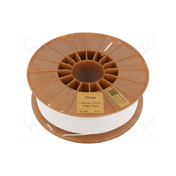 Filamento: PLA 1,75mm branca 185÷225°C 1kg