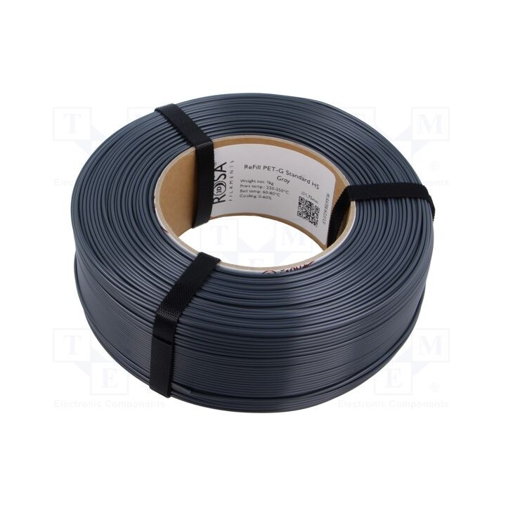 Filamento: PET-G 1,75mm cinzenta 220÷250°C 1kg