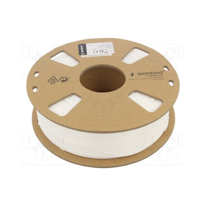 Filamento: PLA+ 1,75mm branca 195÷235°C 1kg