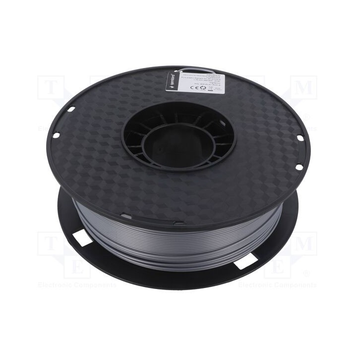 Filamento: PLA 1,75mm prateado 190÷220°C 1kg
