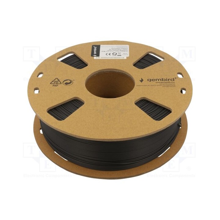 Filamento: PLA 1,75mm carbon 190÷220°C 800g