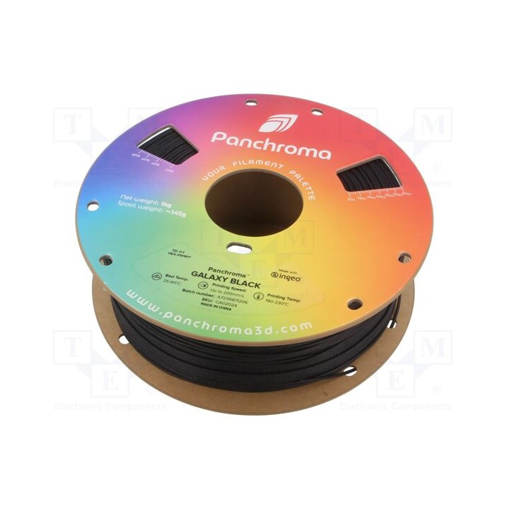 Filamento: PLA 1,75mm galaxy black 190÷230°C 1kg Panchroma™