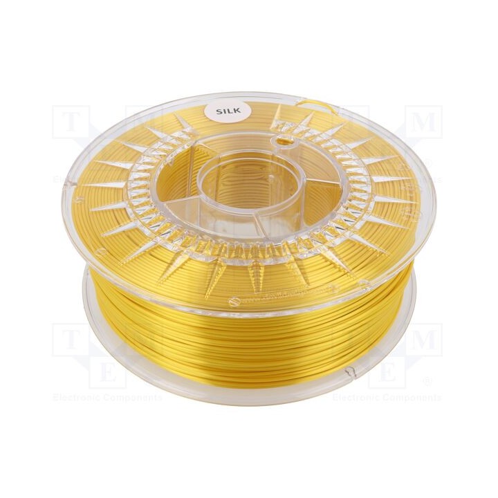Filamento: SILK Ø: 1,75mm ouro claro 225÷245°C 1kg