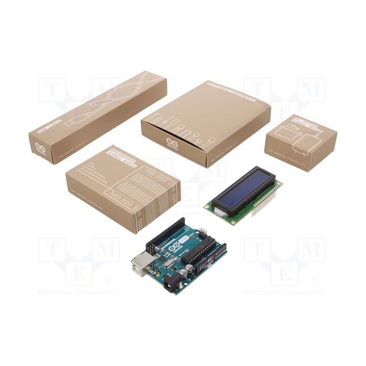 Kit de arranq: Arduino Comp: ATMEGA328 5VDC Arquitetura: AVR