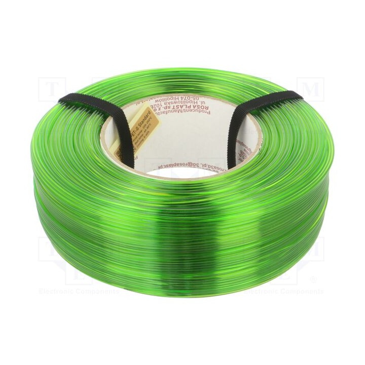 Filamento: PET-G 1,75mm verde claro 220÷250°C 1kg