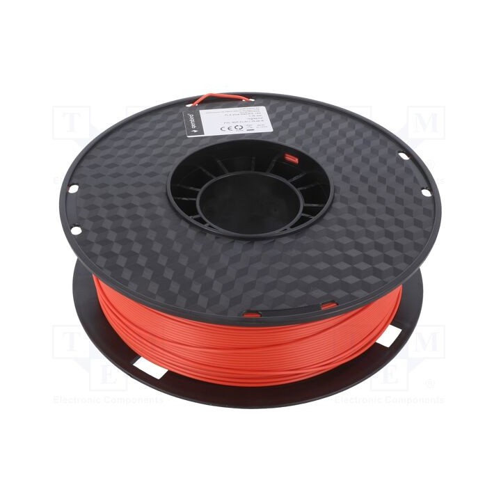 Filamento: PLA+ 1,75mm vermelho 195÷235°C 1kg