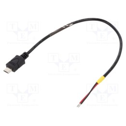 Cabo USB 2.0 cabos,USB B micro ficha 0,2m preta 22AWG