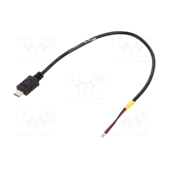 Cabo USB 2.0 cabos,USB B micro ficha 0,2m preta 22AWG