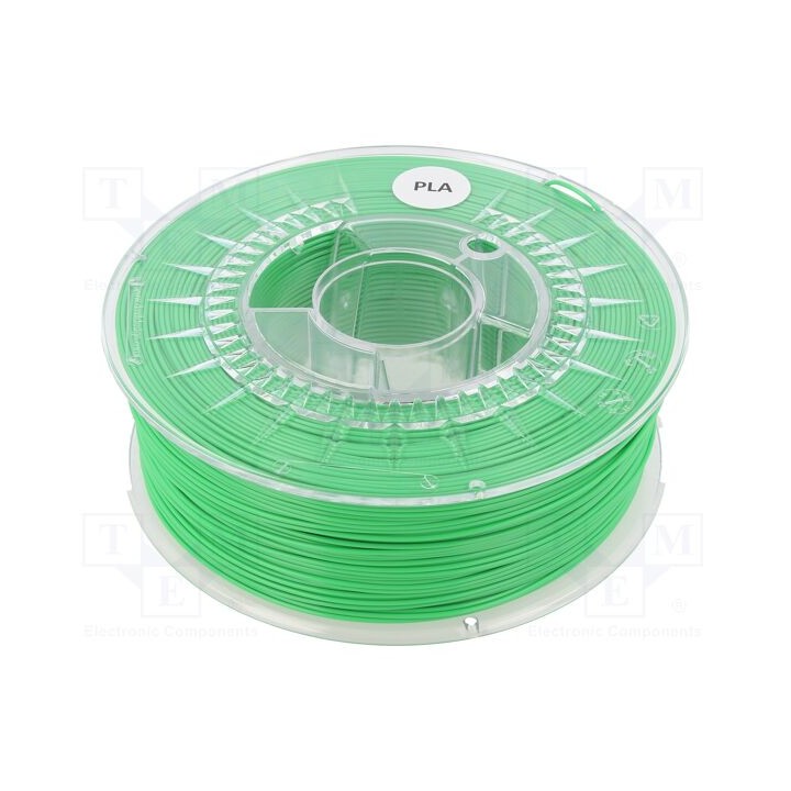 Filamento: PLA Ø: 1,75mm verde claro 200÷235°C 1kg