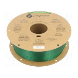 Filamento: PET-G 1,75mm meio transparente,verde 230÷240°C 1kg
