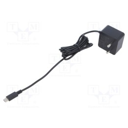 Alimentador preta 1,5m 100÷240VAC 3A Sai: USB C 5,1VDC 15W