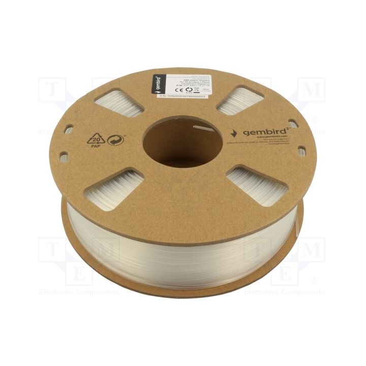 Filamento: ABS 1,75mm transparente 225÷245°C 1kg