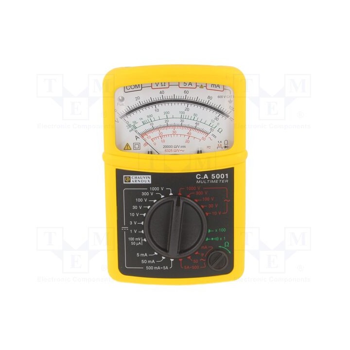 Multímetro analógico VDC: 100mV,1V,3V,10V,30V,100V,300V,1kV