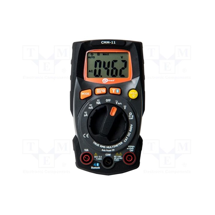 Multímetro digital Bluetooth LCD (4000) VDC: 0÷600V True RMS