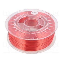 Filamento: SILK Ø: 1,75mm vermelho 225÷245°C 1kg