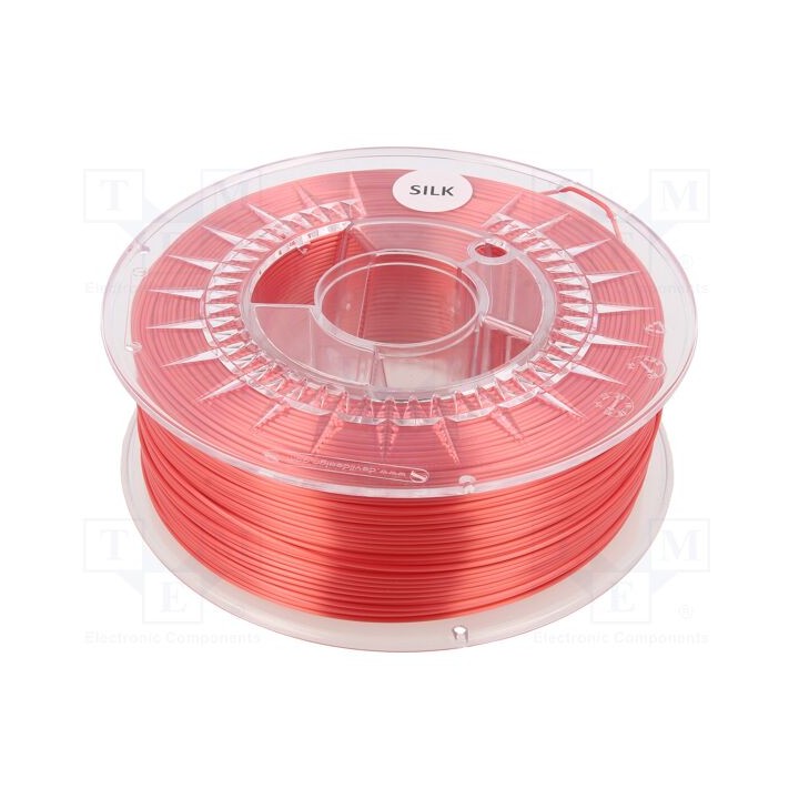 Filamento: SILK Ø: 1,75mm vermelho 225÷245°C 1kg