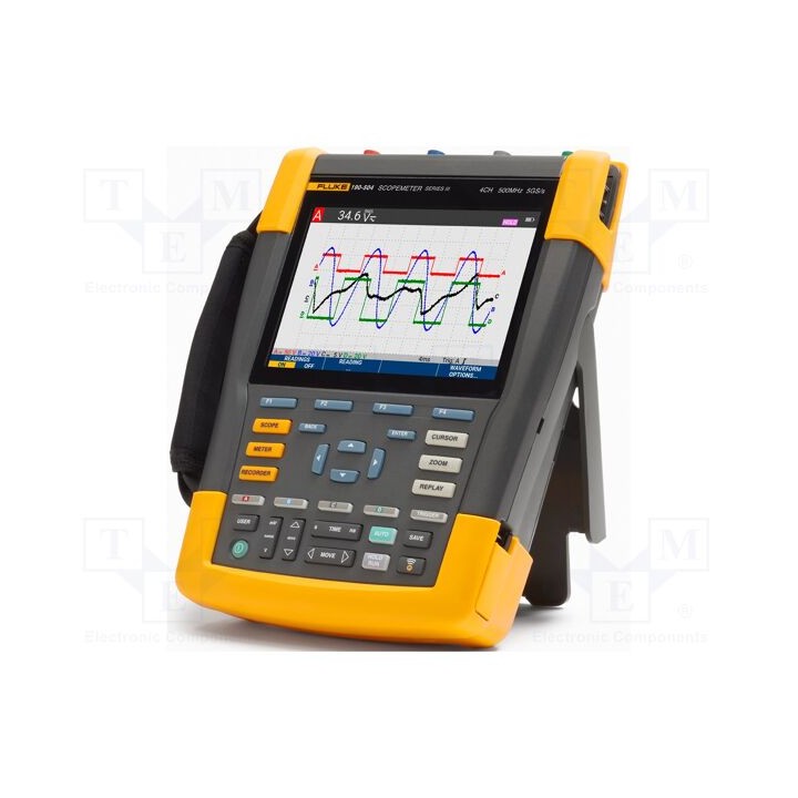 Escopómetro 500MHz 8bit a cores,LCD Ch: 4 5Gsps 10kpts/ch