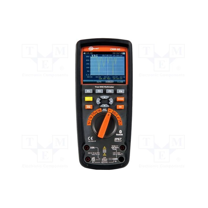 Multímetro digital Bluetooth a cores,LCD 320x240 True RMS