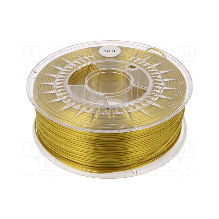 Filamento: SILK Ø: 1,75mm dourado 225÷245°C 1kg