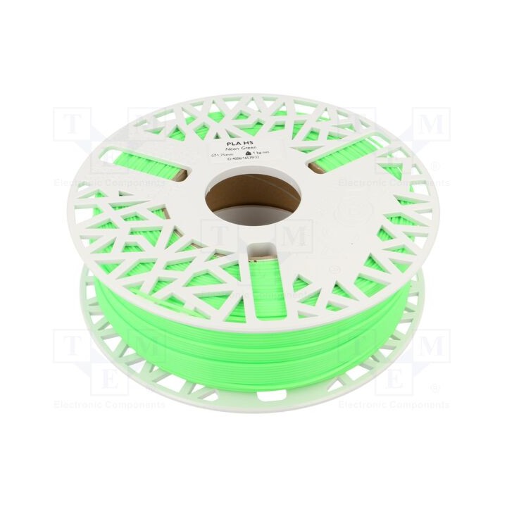 Filamento: PLA High Speed 1,75mm verde 180÷240°C 1kg