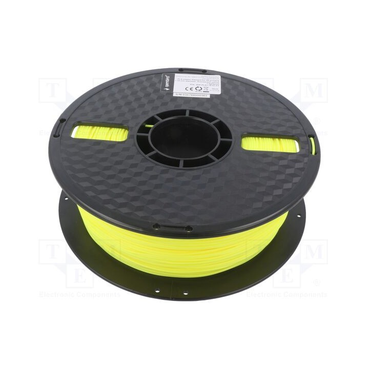 Filament: PLA 1.75mm bright yellow 190÷220°C 1kg