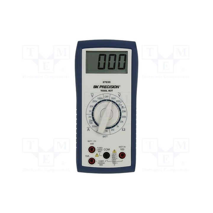 Multímetro digital LCD 3,5 dígitos (1999) 2,5x/s 0÷50°C