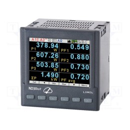 Medidor: parâmetros de rede digital,montagem LCD TFT 3,5"