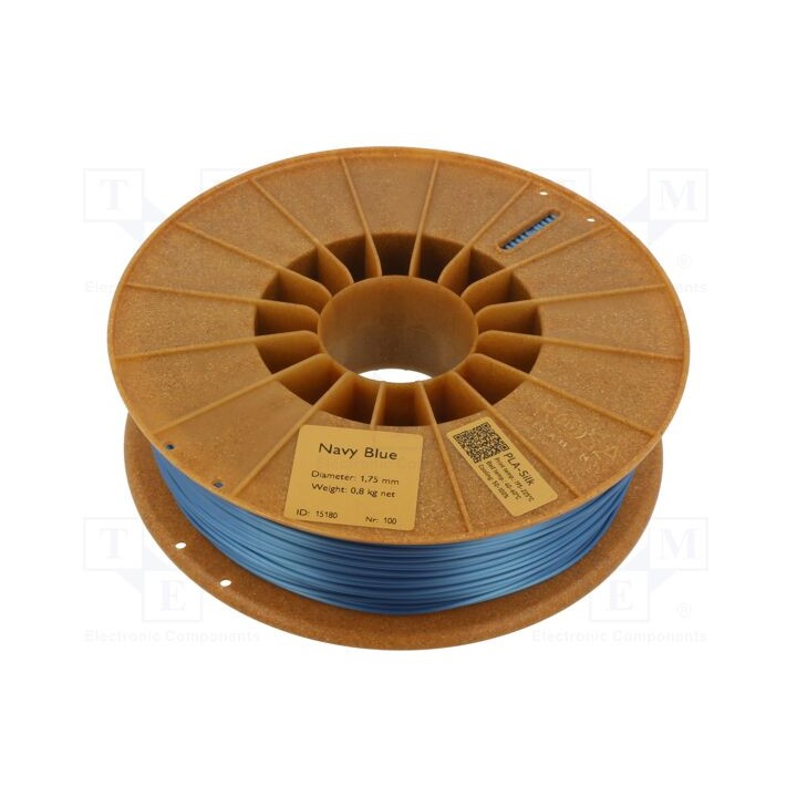 Filamento: PLA SILK 1,75mm azul marinho 195÷225°C 800g