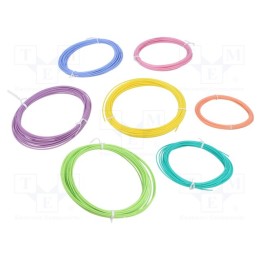 Filamento: conjunto Ø: 1,75mm Conjunto: PLA Pastel 7unid L: 10m