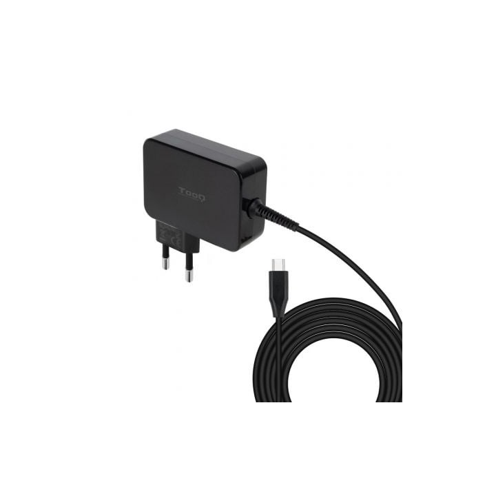Cargador de Portátil GaN TooQ TQLC-USBCGAN90PD/ 1xUSB Tipo-C/ 90W/ Automático/ Voltaje 5-20V