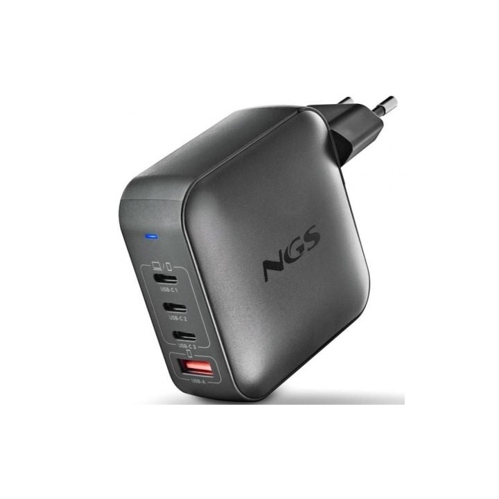 Cargador de Portátil GaN NGS BUD 165W/ 165W/ Automático/ Voltaje 5-21V