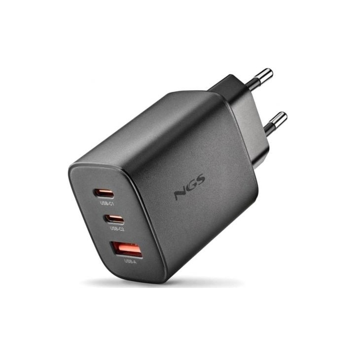 NGS CARGADOR GAN ULTRARAPIDO 65W USB-C+ USB-A