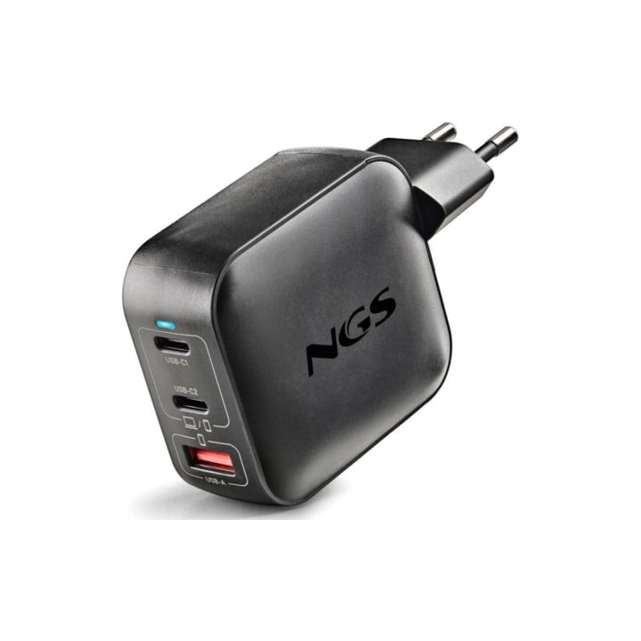 NGS CARGADOR GAN PARED ULTRARAPIDO 100W 3 P