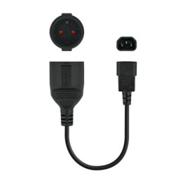 Nanocable Cable Adaptador C14/M a CEE7/H, 25cm