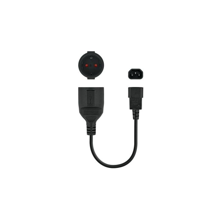 Nanocable Cable Adaptador C14/M a CEE7/H, 25cm