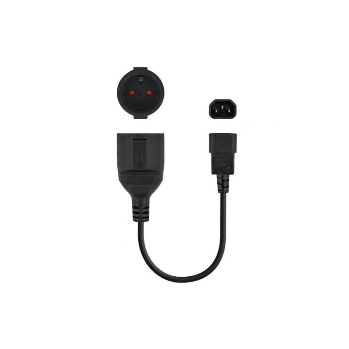Nanocable Cable Adaptador C14-M a CEE7-H, 50cm