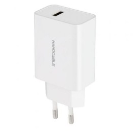 Nanocable Cargador 1 x USB 5V-2.1A Blanco
