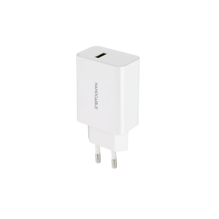 Nanocable Cargador 1 x USB 5V-2.1A Blanco