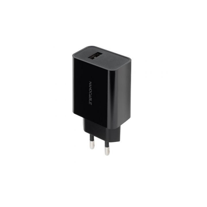 Nanocable Cargador 1 x USB 5V-2.1A Negro