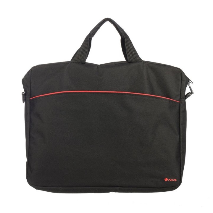 Maletín Monray Enterprise para Portátiles hasta 15.6"/ Negro/ Rojo