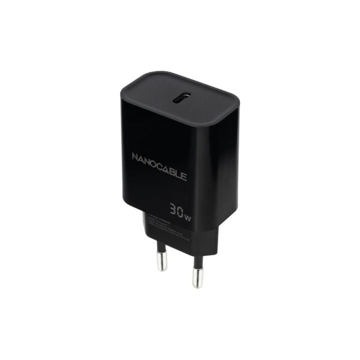 Nanocable Cargador pared USB-C PD 30W Negro