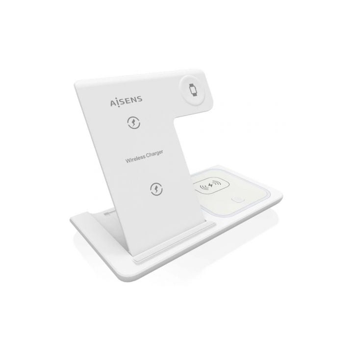 Aisens Cargador Inalámbrico USBC 15W 3 en 1 compac